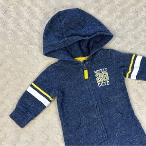 Carter’s Hooded One Piece Romper Outfit Size 3 Months Blue Yellow